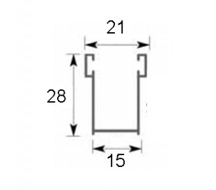 Guide in alluminio 15x28 mm